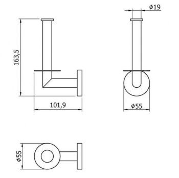 Держатель Nofer для запасного рулона туалетной бумаги NIZA глянцевый 16869.B