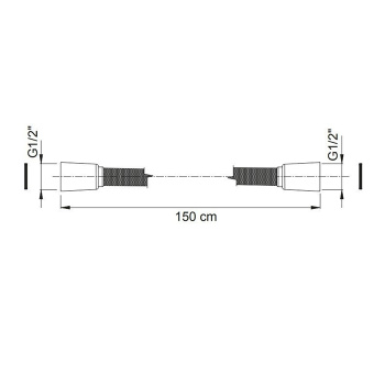 Шланг для душа Fima Carlo Frattini Wellness 1500, чёрный матовый F2128NS