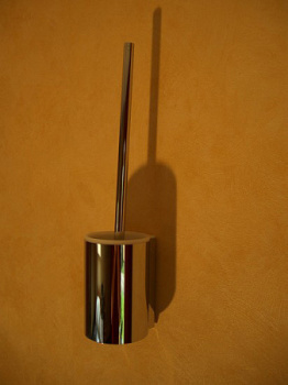 Туалетный ершик Keuco Plan 14972010100 с пластиковой белой колбой, хром