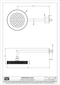 Верхний душ Gessi Ingranaggio 63548.031 Chrome