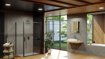 Душевая перегородка Ravak Blix Slim X9BM70300Z1 черная