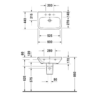 Полупьедестал Duravit DuraStyle 858300000