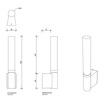 Светильник настенный Decor Walther Line 10 4x6.5x23 1x G9 max. 60W, хром 320700