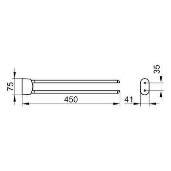 Полотенцедержатель Keuco Elegance 11618010000 хром