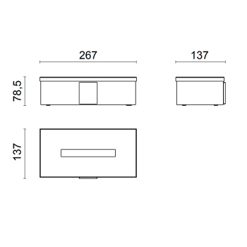 Контейнер для салфеток Oasis Square хром PS097CR
