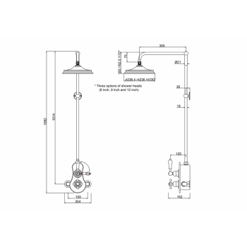 Смеситель для душа с термостатом Burlington SF1S хром