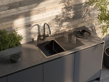 Мойка кухонная Omoikiri Taki 38-U/IF-GB графит 4997016