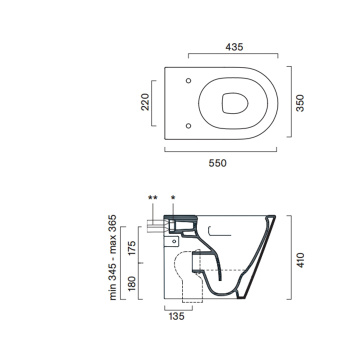 Унитаз напольный Catalano Zero 114550001 белый глянцевый