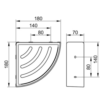 Угловая корзинка для душа Keuco Elegance 11657010001 хром\антрацит