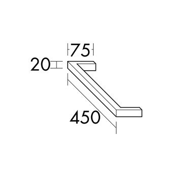 Burgbad Coco Полотенцедержатель для монтажа на тумбу, цвет: черный HHAG001