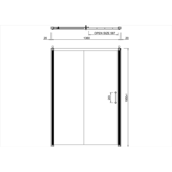 Раздвижная дверь Burlington C8S хром