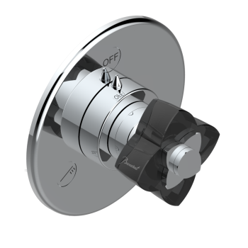 Переключатель THG Petale De Cristal Noir U6D-A02-48M2SB хром