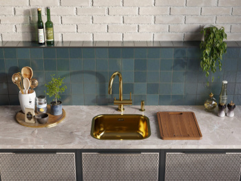 Мойка кухонная Omoikiri Omi 44-U/IF AB латунь 4993190