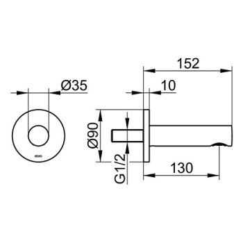 Излив Keuco Ixmo 59545010101 хром