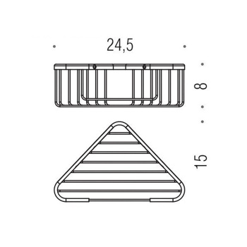 Угловая металлическая полочка Colombo Basic чёрный матовый B2733.NM