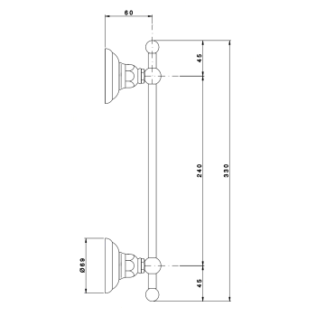 Полотенцедержатель Nicolazzi  CM30 1483CR