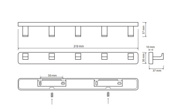 Вешалка Bemeta Via 135006252