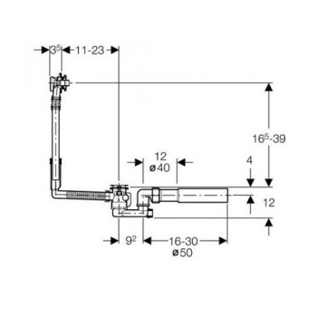 Слив-перелив Geberit 150.017.00.6 хром