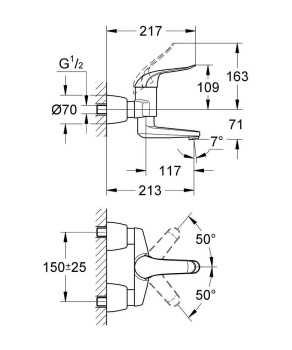 Смеситель для раковины Grohe Euroeco Special 32771000 хром