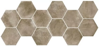 Керамогранит EQUIPE Urban Hexagon Melange Nut 29,2X25,4 23602