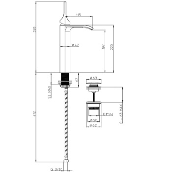 Смеситель для раковины Bossini Apice E89602.045 белый