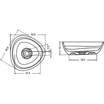 Раковина OVIDEO 41х41х13 W021001105