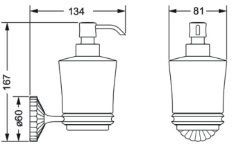 Дозатор Jorger Cronos 637.00.006.000 chrome