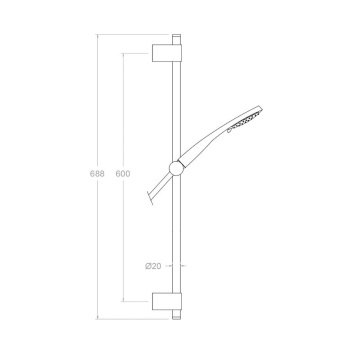 Душевая штанга Ramonsoler с душевым комплектом 7750T3