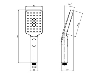 Ручной душ Fima Carlo Frattini WELLNESS F2491CR
