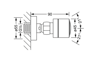 Боковой душ Jorger 649.13.460.000 chrome