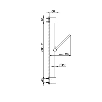 Душевой гарнитур Cisal Shower ручная лейка,шланг 150 см,штанга 60 см, Nero Opaco DS01060040
