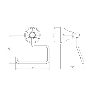 Держатель для туалетной бумаги Nicolazzi Teide Chic золото 1492GO05