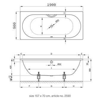Стальная ванна Bette Starlet 190x90 1830-000 PLUS, AR