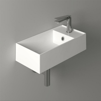 Раковина подвесная AG 50 bia/1 hole 50 см левая белый