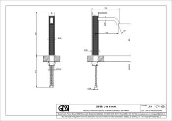 Смеситель для раковины Gessi 54406.708 медь