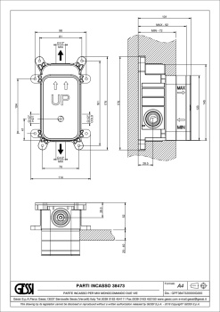Скртая часть смесителя Gessi Emporio Via manzoni 38473.031 Chrome