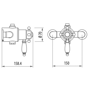 Душевая колонка с верхним душем Gattoni Pd 200 и ручной лейкой (под смеситель c G1/2), золото 24кт 4293/PDD0