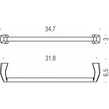 Полотенцедержатель Colombo Road 35см хром/карбон B8009.CRQ