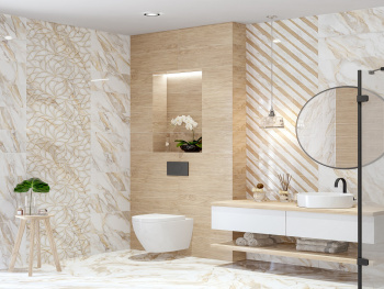 Керамическая плитка Eletto Ceramica Calacatta Oro Oro Wood 24.2x70 см 508131101