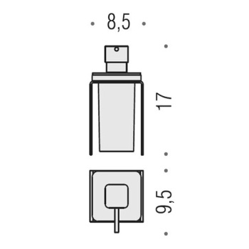 Дозатор для жидкого мыла Colombo Forever настольный, хром/матовое стекло B9334.CR-VAN