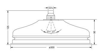 Верхний душ Jorger Belledor 649.13.930.000 chrome