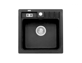 Мойка NIAGARA 20 GRANITAL CARBON-G91 465x465x180;1x с сифоном 1105419,