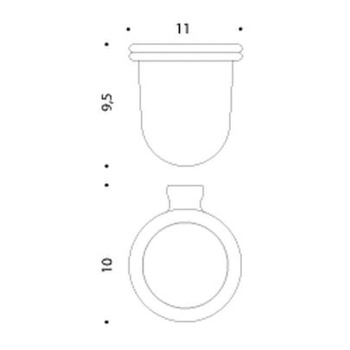 Стакан подвесной Colombo Luna хром/матовое стекло B0102.CR-VAN