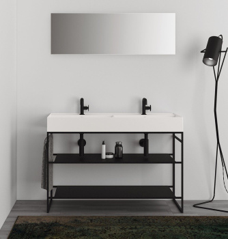 Тумба под раковину напольная Simas Agile AGSA121 121x72 см черный