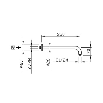 Головка верхнего душа диаметр Carimali Still Oh 200 хром 23220-CR