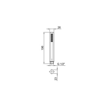 Ручной душ VENEZIA Fantini Venezia Matt Gun Metal PVD 90 P5 9849