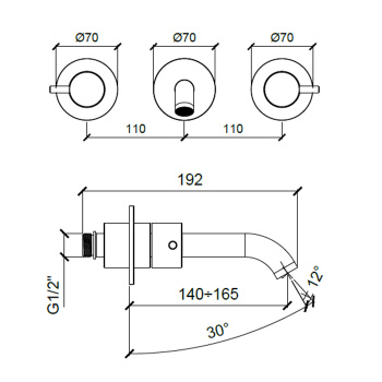 Смеситель для раковины Almar E210056.CR хром