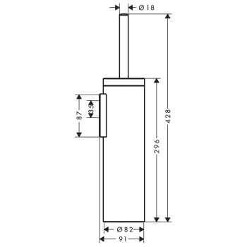 Axor Universal Туалетный ершик, подвесной, цвет шлифованный   никель 42855820