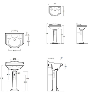 Пьедестал для раковины Simas Arcade AR815bi белый