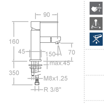 Смеситель для биде Ramonsoler Kuatro NK 4903